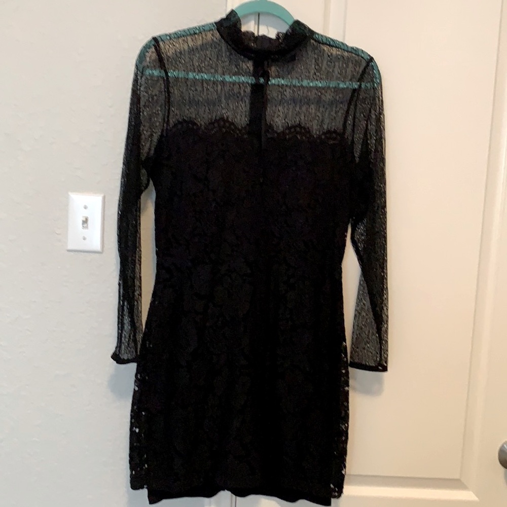 Zara lace long sleeve mini dress